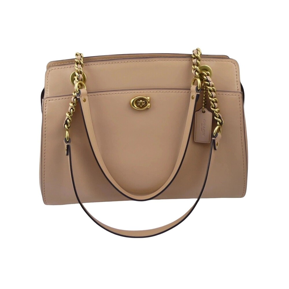 Coach 35575 Parker Turnlock Carryall Beechwood Leather beige NWOT $395